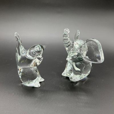 FM RONNEBY SWEDEN Elaphant & Clear Glass Squirel