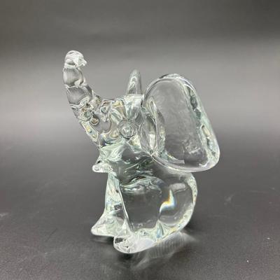 FM RONNEBY SWEDEN Elaphant & Clear Glass Squirel