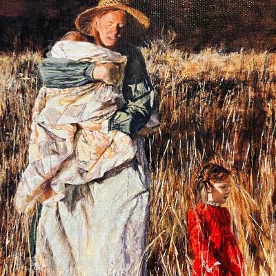 "Some must push, some must pull". Giclee canvas print