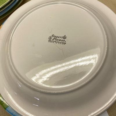 10 Pc Desert Flower 10.5â€ Plates