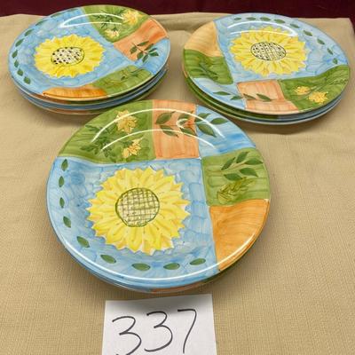 10 Pc Desert Flower 10.5â€ Plates