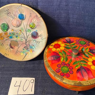 Wall Hanging And Metal Bowl and Lid