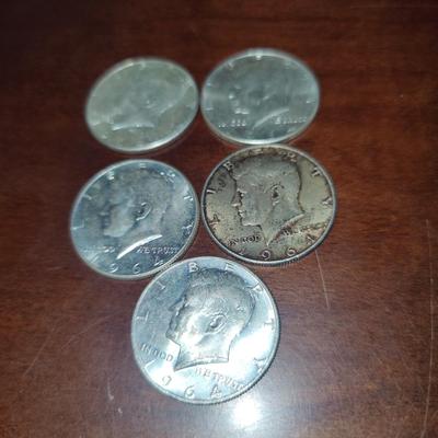 SET OF PURE SILVER JFK HALF DOLLERS- ALL 1964
