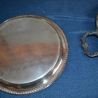 LOT 608. SIVLER PLATE PLATERS