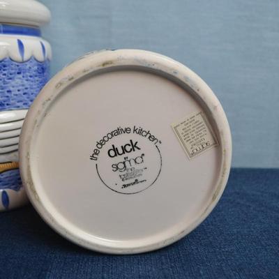 LOT 612. DUCK CANISTER SET BY TOWLE SIGMA
