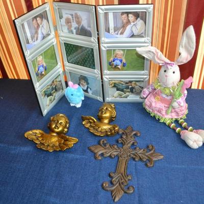 LOT 646 VINTAGE ANGELS AND HOME DECOR