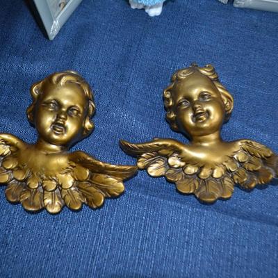 LOT 646 VINTAGE ANGELS AND HOME DECOR