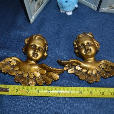 LOT 646 VINTAGE ANGELS AND HOME DECOR