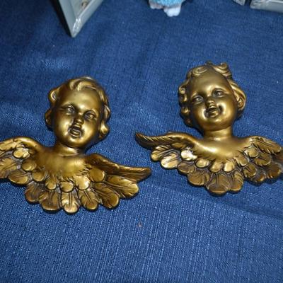 LOT 646 VINTAGE ANGELS AND HOME DECOR