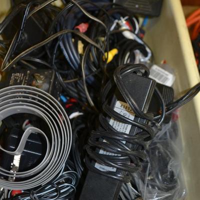 LOT 657. VARIOUS WIRES AND POWER CORDS