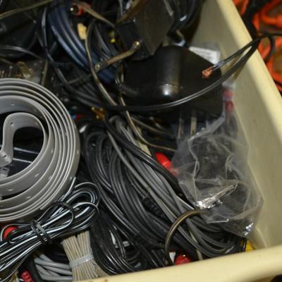 LOT 657. VARIOUS WIRES AND POWER CORDS