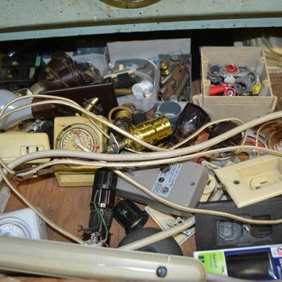 LOT 668. VARIETY OF PARTS, WIRES AND HARDWARE