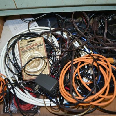 LOT 668. VARIETY OF PARTS, WIRES AND HARDWARE