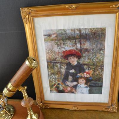LOT 663 KALEIDOSCOPE MUSIC BOX  WITH MOVING GLOBE, DECOR ART