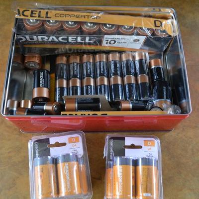 LOT 679. TOOLS, BATTERIES AND TOOL BOX