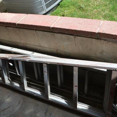 LOT 682. TWO ALUMINUM LADDERS