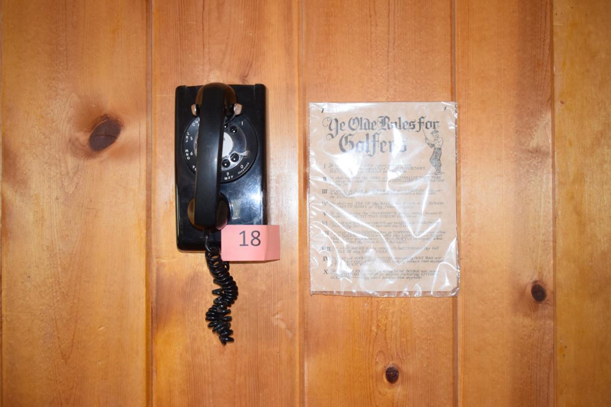 Vintage black wall phone