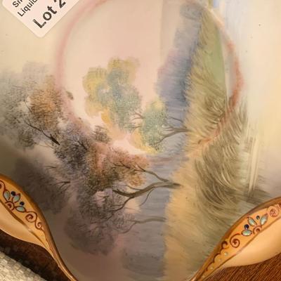 Antique Hand Painted Nippon Serving Tray - LOT 214