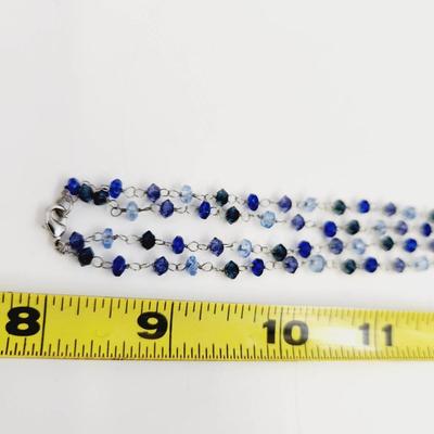 BEAUTIFUL GLASS CUT BEADED NECKLACE