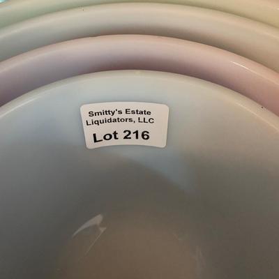 MultiColor Nesting Pyrex Mixing Bowls -  LOT 216