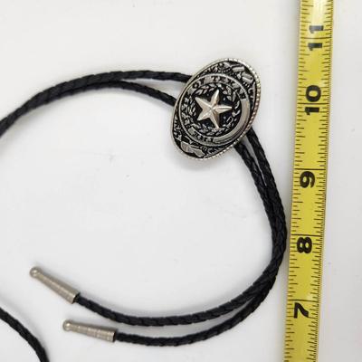 STATE OF TEXAS LEATHER BOLO TIE