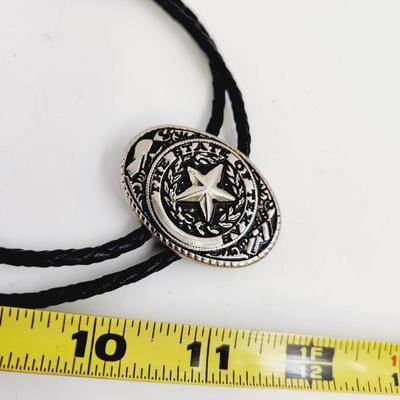 STATE OF TEXAS LEATHER BOLO TIE