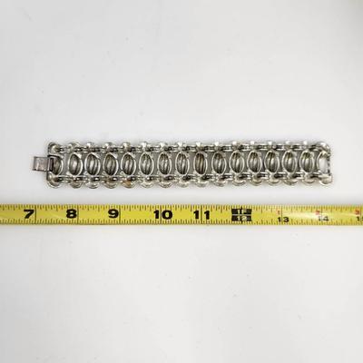 VINTAGE CORA SILVERTONED LINK BRACELET
