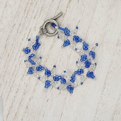 HAND BEADED STAR OF DAVID BRACELET