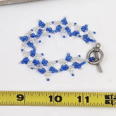 HAND BEADED STAR OF DAVID BRACELET