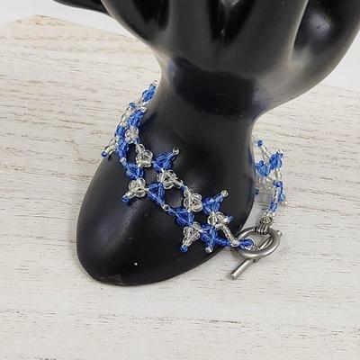 HAND BEADED STAR OF DAVID BRACELET