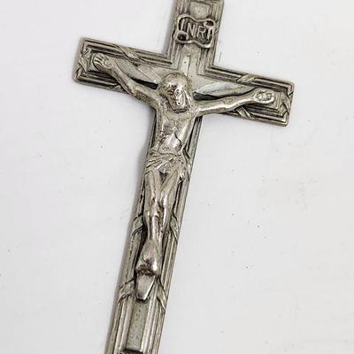 CHAPEL STERLING SON OF MAN ON CROSS PENDANT