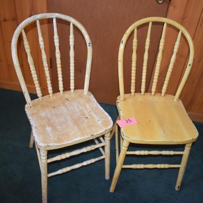 Pair of vintage bent wood chairs