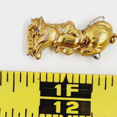 COLLECTIBLE DOPEY GOLD & SILVER TONED CHARM
