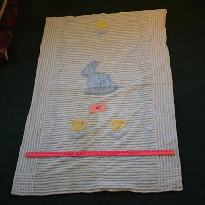 50s Chenille Crib bedspread