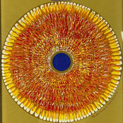 1300 Apollo Moon Disc II #48/75 Signed Screen Print Dennis Hawkins â€˜69