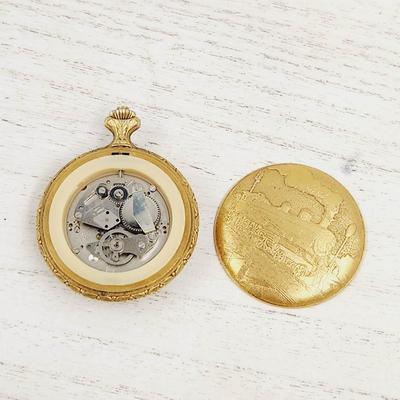 SETH THOMAS GOLD TONED COLLECTIBLE POCKET WATCH