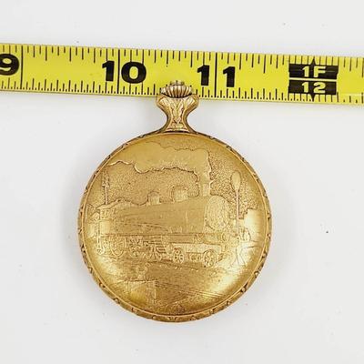 SETH THOMAS GOLD TONED COLLECTIBLE POCKET WATCH