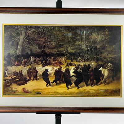 1301 The Bear Dance c.1870 Art Print