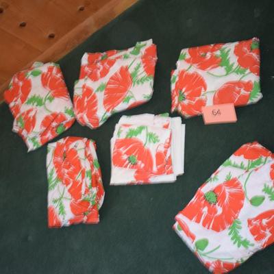 Poppy print sheet set