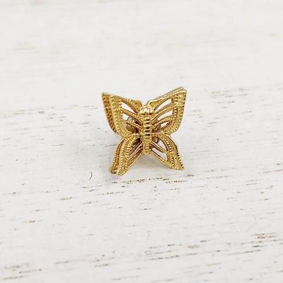 BEAUTIFUL GOLD TONED BUTTERFLY EARRINGS - 2 SETS