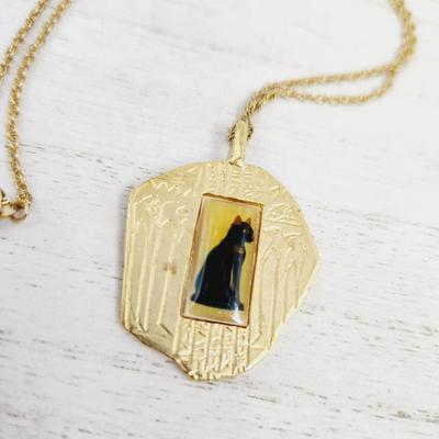 EGYPTIAN GOLD TONED CAT NECKLACE