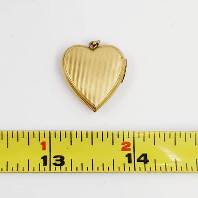 MOTHER OF PEARL HEART SHAPED GOLD TONED LOCKET