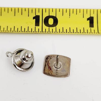 VINTAGE SIMMONS 14K & STERLING LAPEL PIN