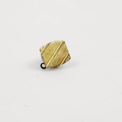 VINTAGE SIMMONS 14K & STERLING LAPEL PIN