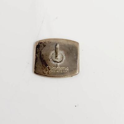 VINTAGE SIMMONS 14K & STERLING LAPEL PIN