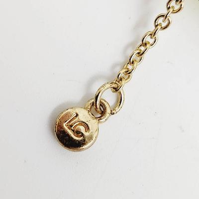 LIZ CLAIBORNE GOLDTONED MOONSTONE NECKLACE