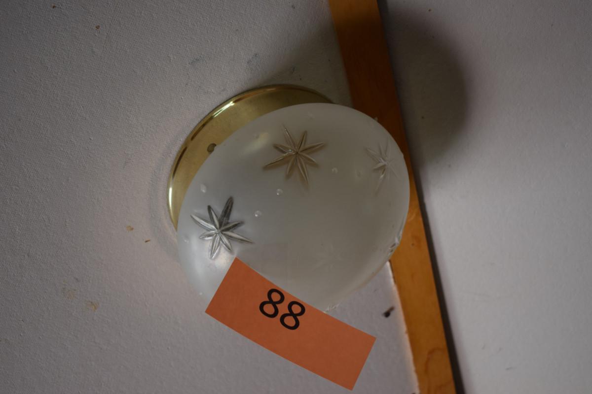 Vintage Frosted Glass Light Fixture