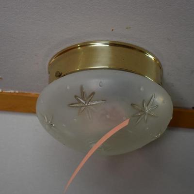 Vintage Frosted Glass Light Fixture