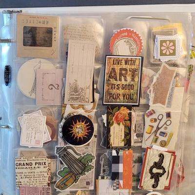 Lot 41: Binder Filled with Small Pieces of Ephemera