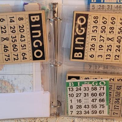 Lot 46: Binder Filled with Vintage Raffle Tickets, Bingo & other kinds of Cards